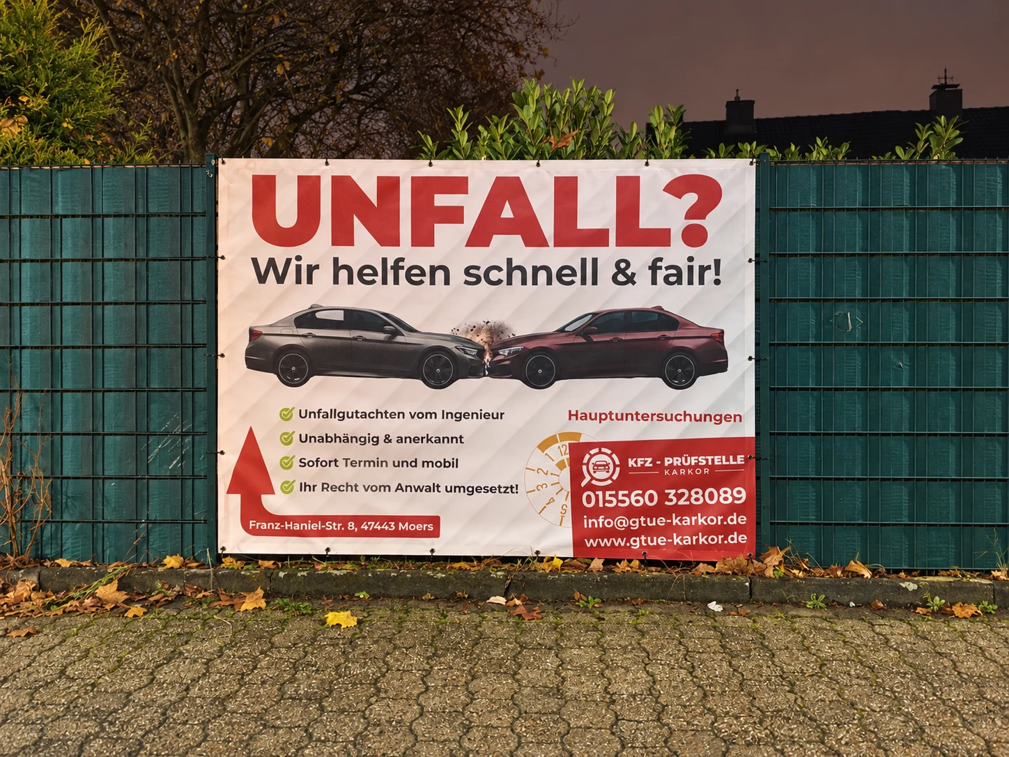 Werbebanner – KFZ-Prüfstelle Karkor